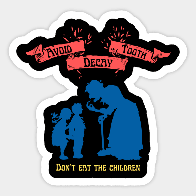 Witch Hansel and Gretel Sticker by Builder Ben Paranormal Workshop LLC